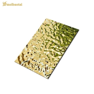 PVD Color Coating Mirror Water Ripple Stainles Steel Sheet Deocration Ceiling Office