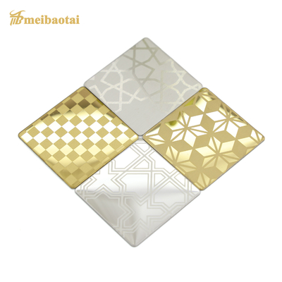 Mirror Finish Decorative Stainless Steel Sheet 4x8 0.6mm Thickness
