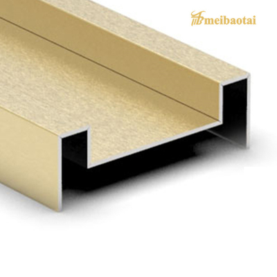Grade 304 Stainless Steel Tile Trim 0.65mm Thickness Decorate Wall Edge
