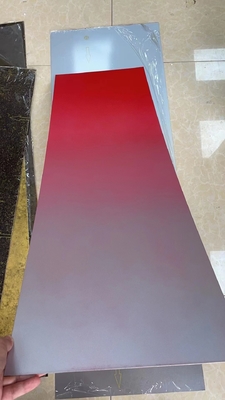 201 304 Gradient Blue Red Stainless Steel Sheets Door Hotel Decoration