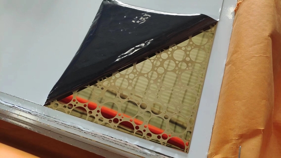 1.0mm Thickness Gold Mirror Etched Stainless Steel Sheet Slit Edge
