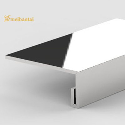 Mirror Finish L Slot Stainless Steel Tile Trim Hotel Decorative