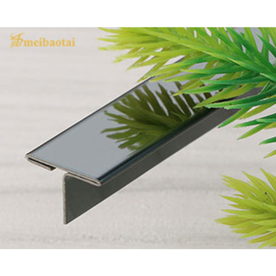 304 Stainless Steel Tile Trim 6mm Black PVD SS Decorative T Trim