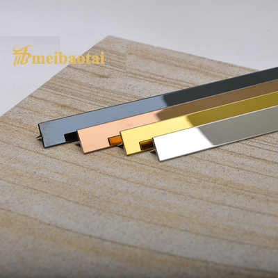 T Slot Decorative Stainless Steel Tile Trim Color Mirror And Hairline