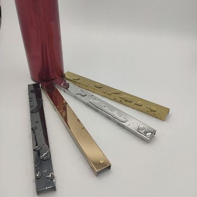 سعر جيد JIS الفولاذ المقاوم للصدأ بلاط تقليم U V الشخصي الزخرفية مع طلاء اللون الانترنت