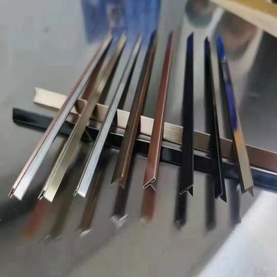 0.65 مم سمك 304 ستانلس ستيل لتقليم البلاط بمقاس مخصص لحماية الجدران والأرضيات