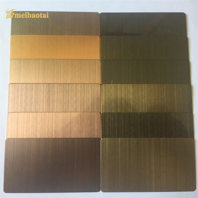 سعر جيد 4 * 8 أقدام ورقة الزخرفية الفولاذ المقاوم للصدأ تخصيص PVD طلاء خط شعري فرشاة الانترنت