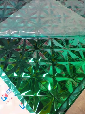 3D ورقة الفولاذ المقاوم للصدأ تنقش لتزيين الحائط 4x8 قدم