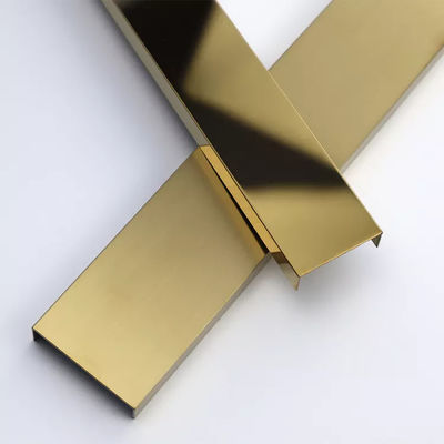 JIS Standard 304 الفولاذ المقاوم للصدأ U Profile مع V Groove Profile الزخرفي