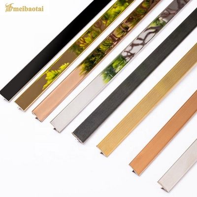 سعر جيد فرشاة T شكل الفولاذ المقاوم للصدأ البلاط التجميل مع طباعة مضادة للأصابع 0.55MM سمك وخط الشعر سطح المرآة الانترنت