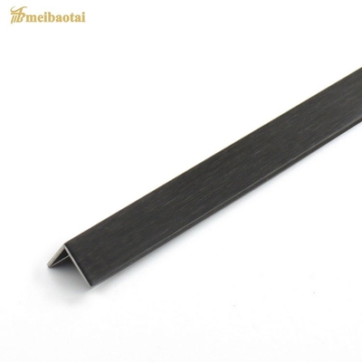 Bead Stainless Steel L Shaped Trim 2438mm Pvd Color Coating Tile Corner