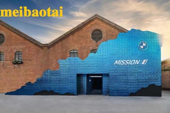 سعر جيد غير النظامية تموج المياه الزرقاء ورقة الفولاذ المقاوم للصدأ الديكور مكتب صالون تجميل الشعر الانترنت