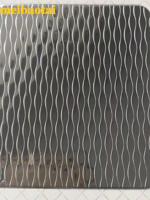 1.0mm سمك تنقش ورقة الفولاذ المقاوم للصدأ الذهب مرآة ختم الانتهاء من حافة الشق