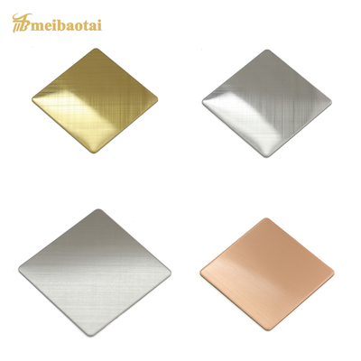0.55mm سماكة صفائح الفولاذ المقاوم للصدأ شعري 1219x2438mm في لوحات المصعد