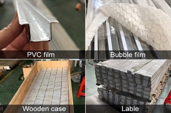 304 ستانلس ستيل شريط حواف بلاط على شكل حرف U مع أخدود على شكل حرف V وطلاء ملون للحماية الزخرفية