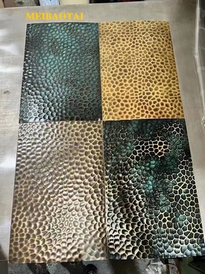 4 * 8FT اللون القديم الفولاذ المقاوم للصدأ ورقة مميزة 0.85mm سمك