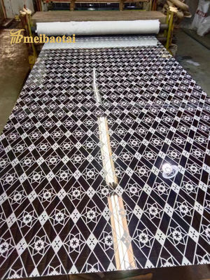 4x8 النمط الحفر 304 الفولاذ المقاوم للصدأ الصفحة الزخرفية المصعد