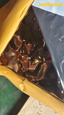 حجم مخصص 0.65mm سمك أسود ملطخ باللون المياه الموجة صفيحة الفولاذ المقاوم للصدأ للسقف والجدار