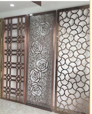 سعر جيد مقسم غرفة من الفولاذ المقاوم للصدأ قابل للتخصيص مع قطع الليزر الأنيق للأنماط الانترنت