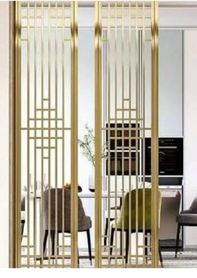 الديكور الفندقية والحانة فولاذ المقاوم للصدأ غرفة فاصل مع الذهب واللون الأسود