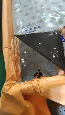 0.65 ملم سمك PVD ملطخ باللون المياه الموجة صفيحة الفولاذ المقاوم للصدأ لتزيين الجدران ASTM القياسية