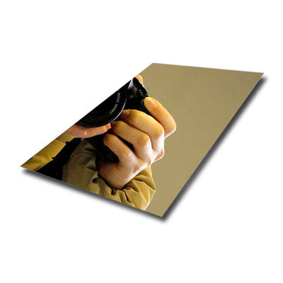 سعر جيد ASTM القياسية الشمبانيا الذهب الذهب مرآة الصلب المقاوم للصدأ لوحة PVD الانترنت