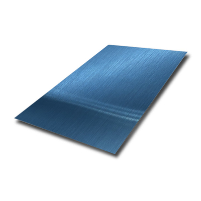 صفيحة PVD Blue Hairline 201 304 من الفولاذ المقاوم للصدأ EN Standard