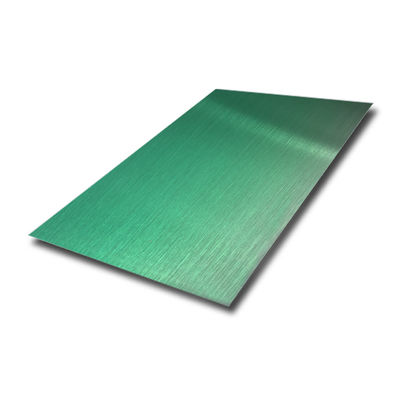 PVD لون الزمرد المغلفة 201 ورقة شعري الفولاذ المقاوم للصدأ 1219x2438mm للتطبيقات الزخرفية