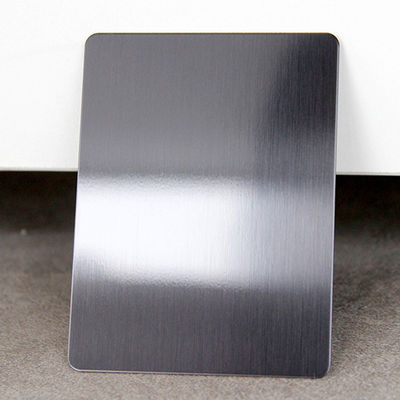 Black Brushed Hairline Stainless Steel Sheet 0.55mm Thickness Anti-fingerprint