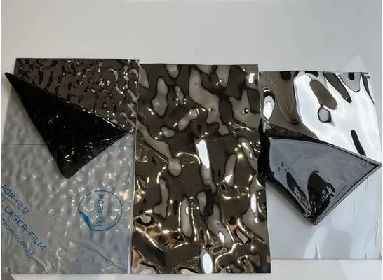 سعر جيد نمط تموجات الماء الكبيرة صفائح الفولاذ المقاوم للصدأ لتموجات الماء للتصميم الداخلي الانترنت