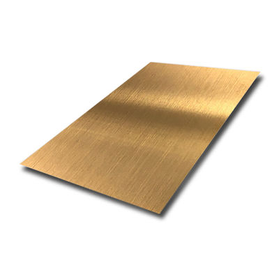 سعر جيد PVD Ti مطلية بالذهب 304 درجة شعري لوح من الفولاذ المقاوم للصدأ 1219x2438mm الانترنت