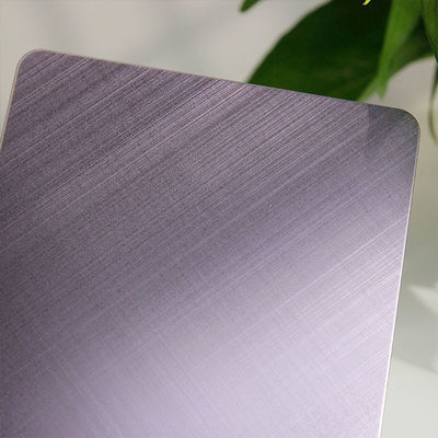 PVD Violet Cross Hairline Stainless Steel Sheet Decorative Sheet