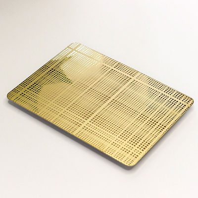 201 Super Mirror Gold PVD Stainless Steel Sheet Decor Plate