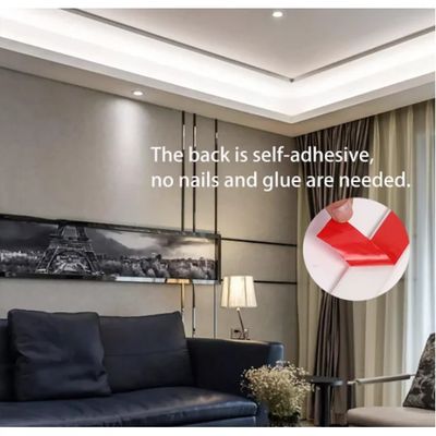 سعر جيد Gold Mirror Metal Stainless Steel Tile Trim Flat Tape Adhesive Roll الانترنت