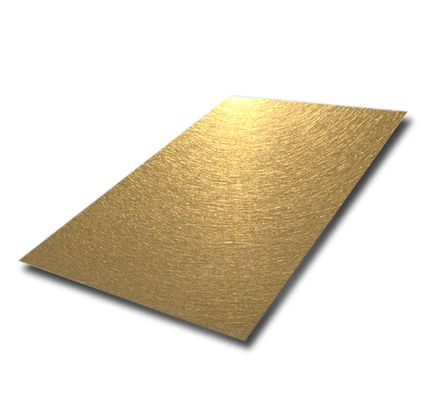 سعر جيد طلاء PVD الذهبي 304 الفولاذ المقاوم للصدأ صفيحة اهتزاز لوحة تزيين 1219x2438mm الانترنت