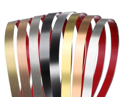 سعر جيد الشريط الفولاذ المقاوم للصدأ القشرة والعصا الشريط للحائط، تزيين الموقد الانترنت