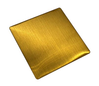 طلاء لون PVD بخط الشعر الذهبي، لوح ستانلس ستيل ملون بخط الشعر