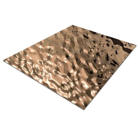 سعر جيد زخرفة جدارية وسقفية بتصميم تموجات المياه باللون الذهبي الوردي، للفنادق الانترنت