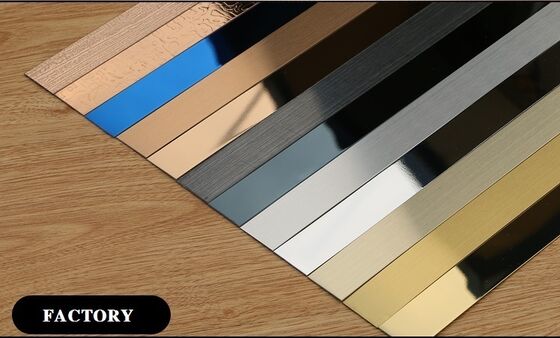 سعر جيد المصنع PVD طلاء المعدن الفولاذ المقاوم للصدأ الشريط اللاصق للوحة مسطحة الانترنت