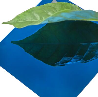 لوح من الفولاذ المقاوم للصدأ Ss201 بلون PVD أزرق مرآة للديكور