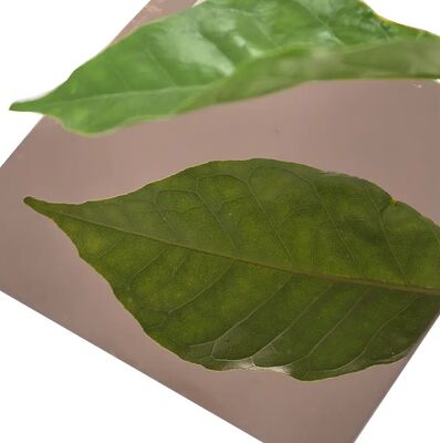 لوح ستانلس ستيل عاكس باللون الذهبي الوردي 304 المتين لديكور المنزل