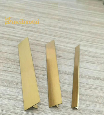 سعر جيد البلاط المغطى بالذهب من الفولاذ المقاوم للصدأ شكل T مع مواد POSCO وطول 3048mm الانترنت