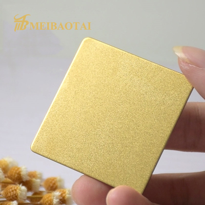 ورقة ASTM Gold Pvd الفولاذ المقاوم للصدأ ، ألواح زخرفية Ss Sandblasted