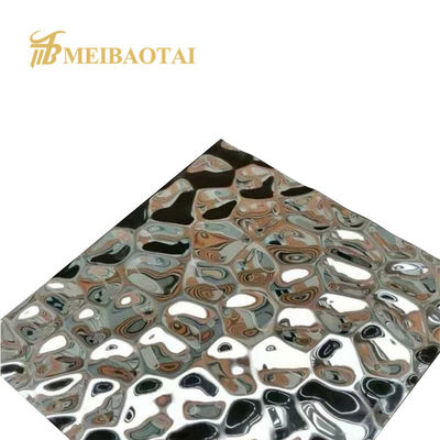 سعر جيد 0.65mm سمك الزجاج الفضي النهاية المياه الموجة صفيحة الفولاذ المقاوم للصدأ معيار دين للجدار والسقف الزخرفية الانترنت