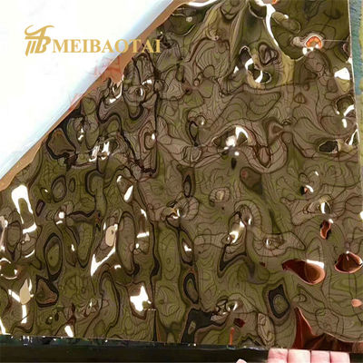 سعر جيد 304 الفولاذ المقاوم للصدأ صفيحة المياه مع طلاء PVD الذهبي وفيلم PVC 7c للسقف الزخرفي الانترنت