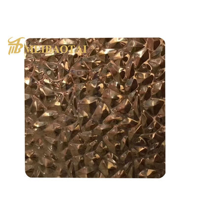 JIS القياسية الذهب الزهري المصفوفة 0.65 ملم سمك الصلب المقاوم للصدأ المنسوج للصفائح SS الزخرفية