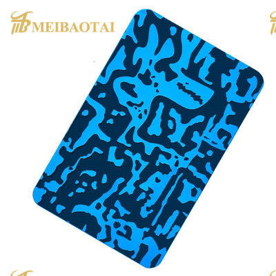 PVD الملمع SS201 المواد 0.65mm سمك حفر ورقة الفولاذ المقاوم للصدأ لتزيين الجدران