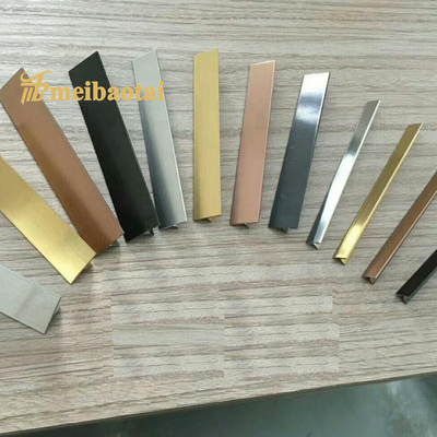 T Slot Decorative Stainless Steel Tile Trim Color Mirror And Hairline