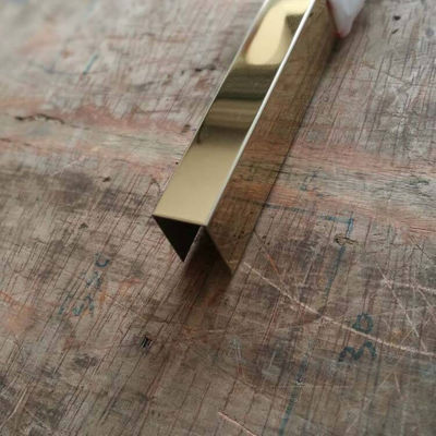 سعر جيد فتحة U ديكور بلاط الفولاذ المقاوم للصدأ تقليم 201304 لون مرآة النهاية الانترنت