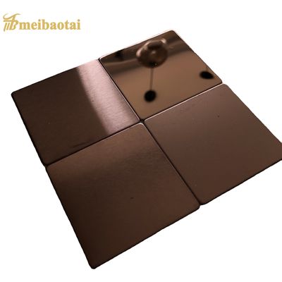 مرآة النهاية الزخرفية صفيحة الفولاذ المقاوم للصدأ 4x8 الحجم مع 0.6mm سمك